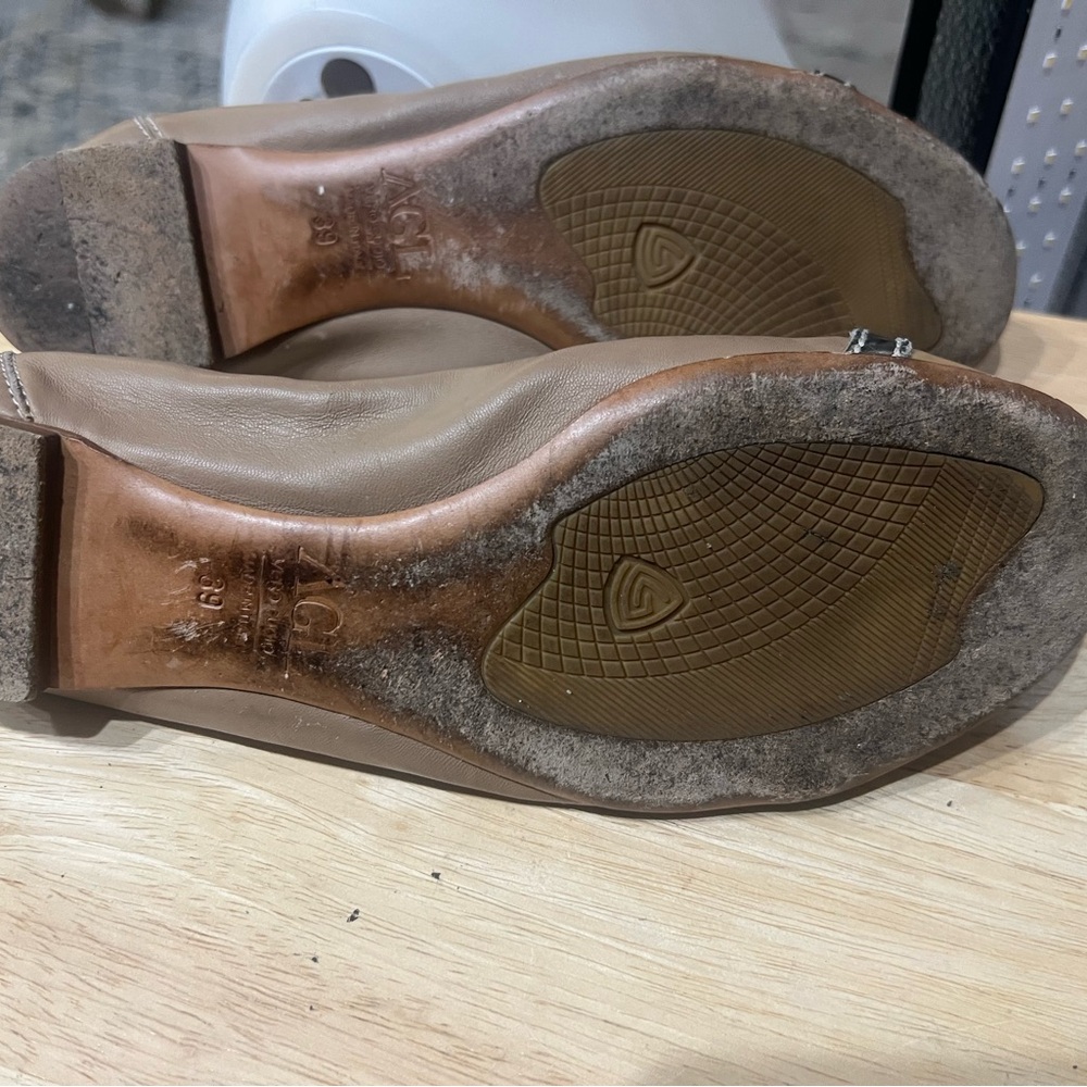 AGL flats ballerina with buckle tan size 39 - Picture 8 of 14